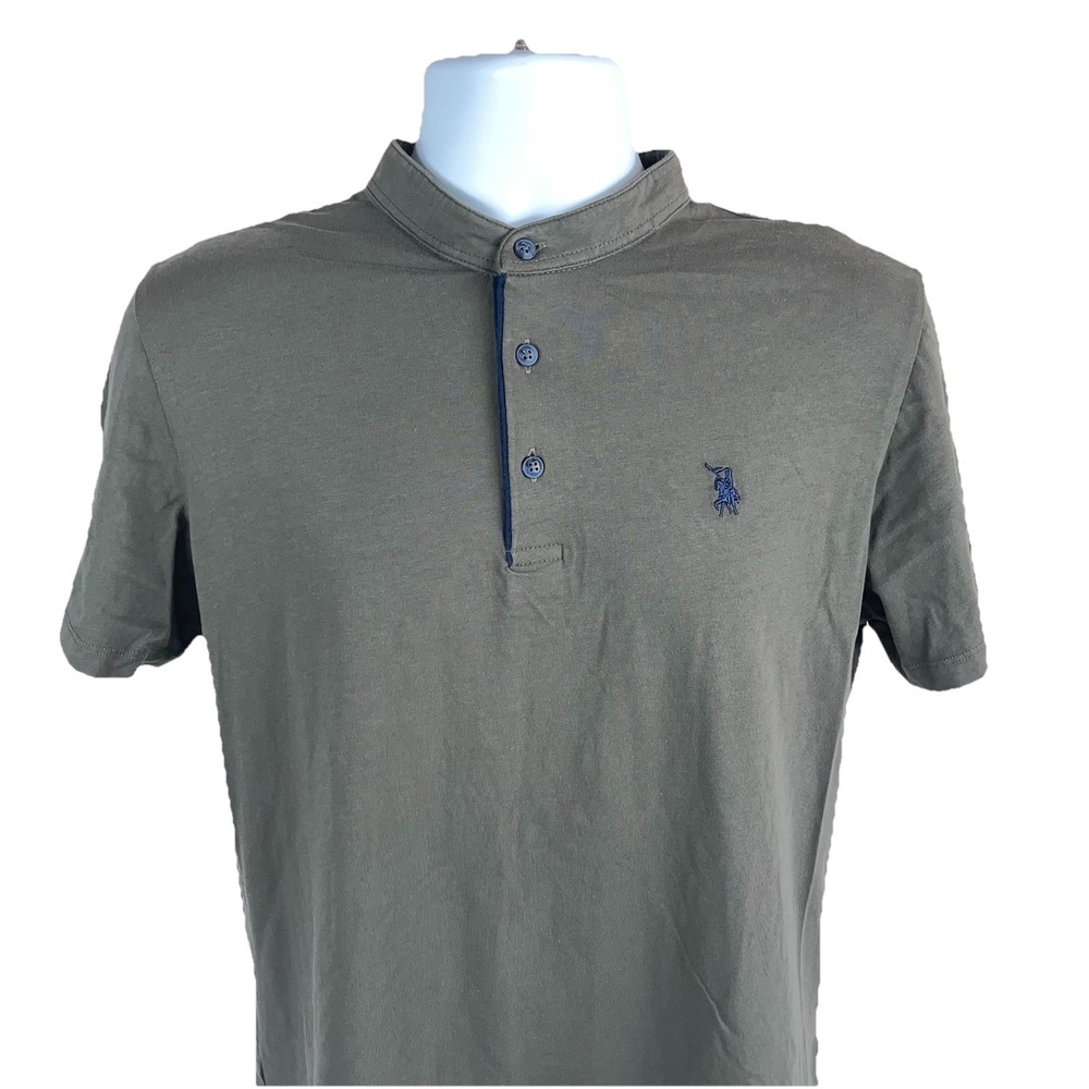 Dewberry Couture Deluxe Mens Large Green Embroidered Logo Polo Preppy